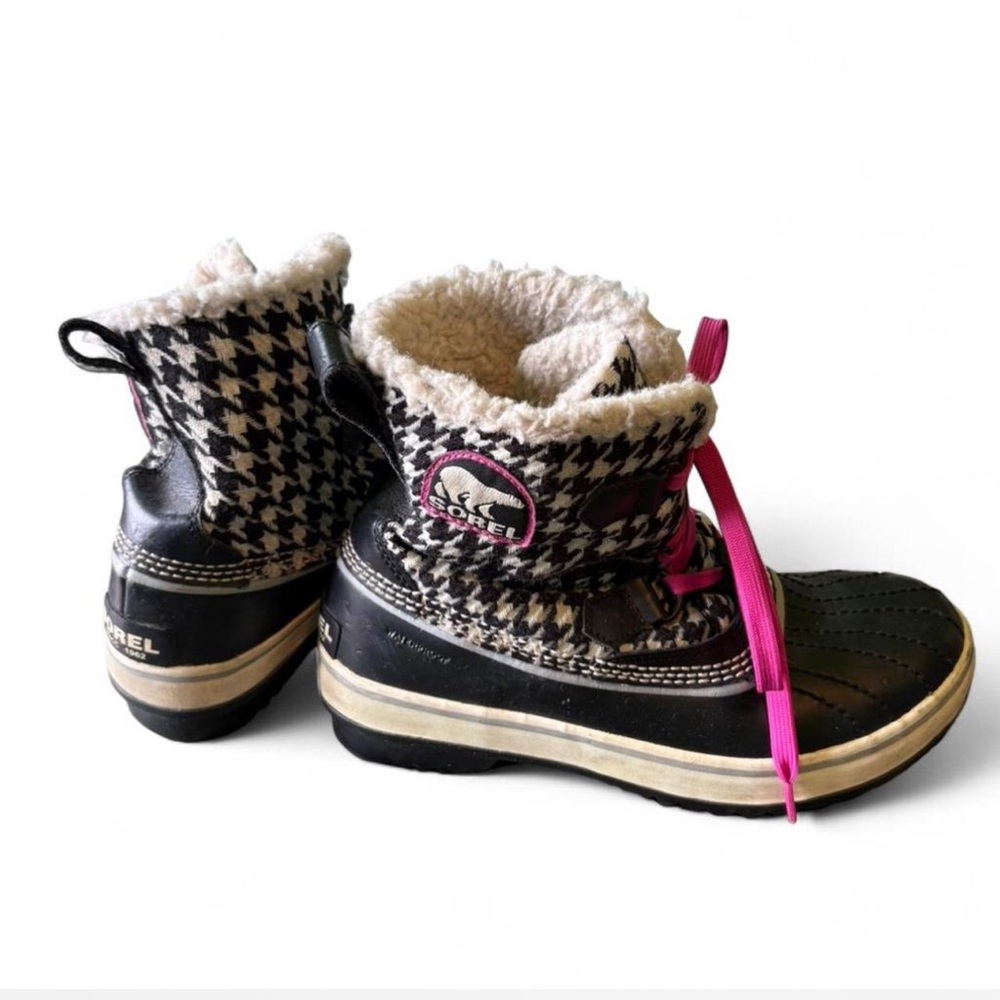 Sorel houndstooth rugged arctic mountain boots winter ankle booties size 6 - Picture 2 of 8